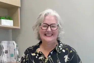 Happy dental patient