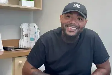 Happy dental patient