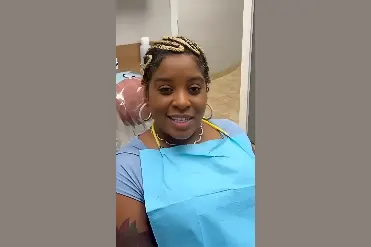 Happy dental patient